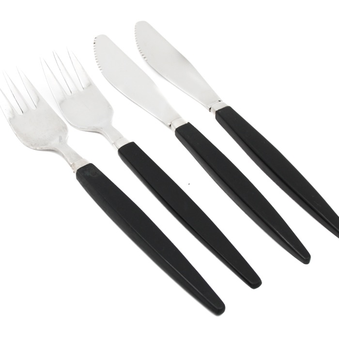 Bestick - Kniv med svart bakelithandtag