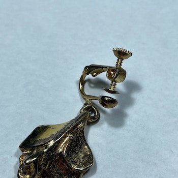 Vintage örhängen, förgyllda - Börje Tennung närbild