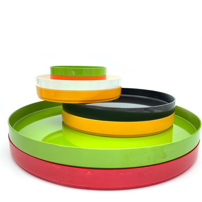 Melaminfat/ melaminbrickor - 60/70-tal