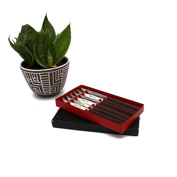 Fruktknivar i rostfritt stål och jakaranda