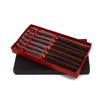 Fruktknivar i rostfritt stål och jakaranda