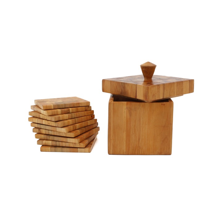 Glasunderlägg i ask - björk