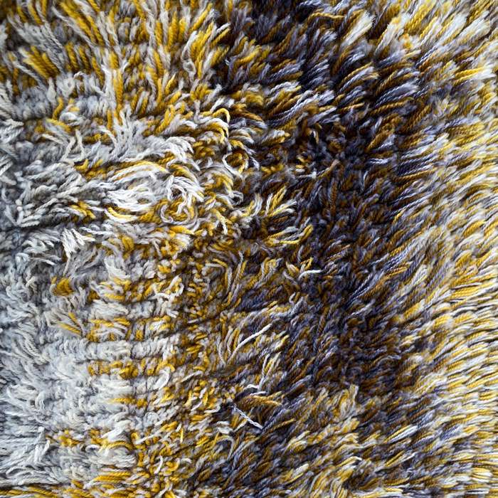 Retro handknuten ryamatta