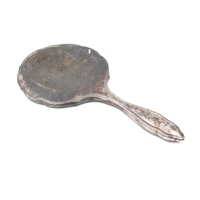 Handspegel i nysilver