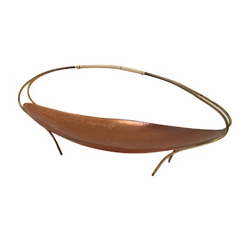 Kopparskål med handtag