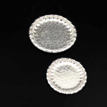 Glasunderlägg, nysilver