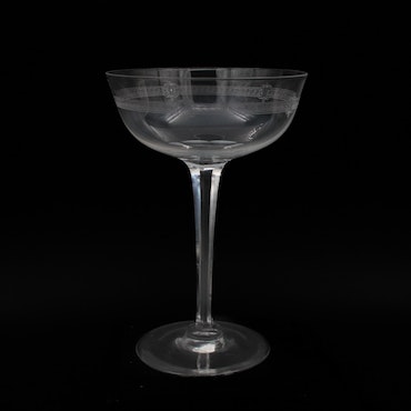 Champagnekupor på fot - kristallglas