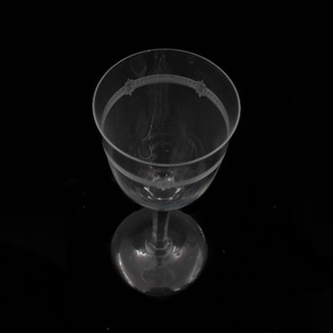 Dessertvinsglas på fot - kristallglas