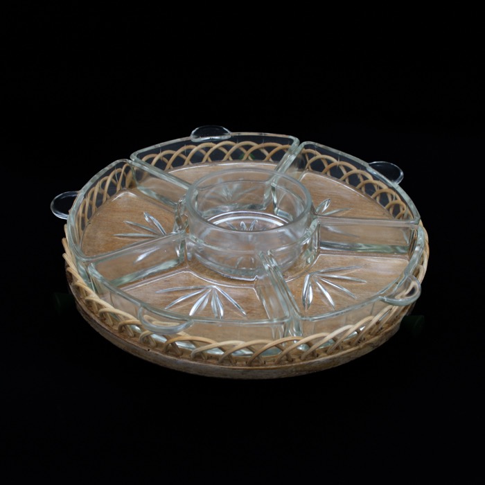 Cabarét med glasskålar